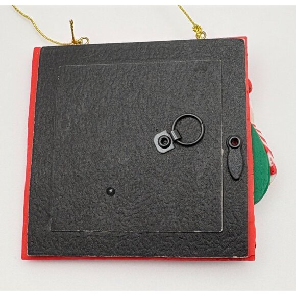 Santa Claus Red Photo Frame Christmas Ornament Candy Cane Picture Holder - Picture 3 of 7